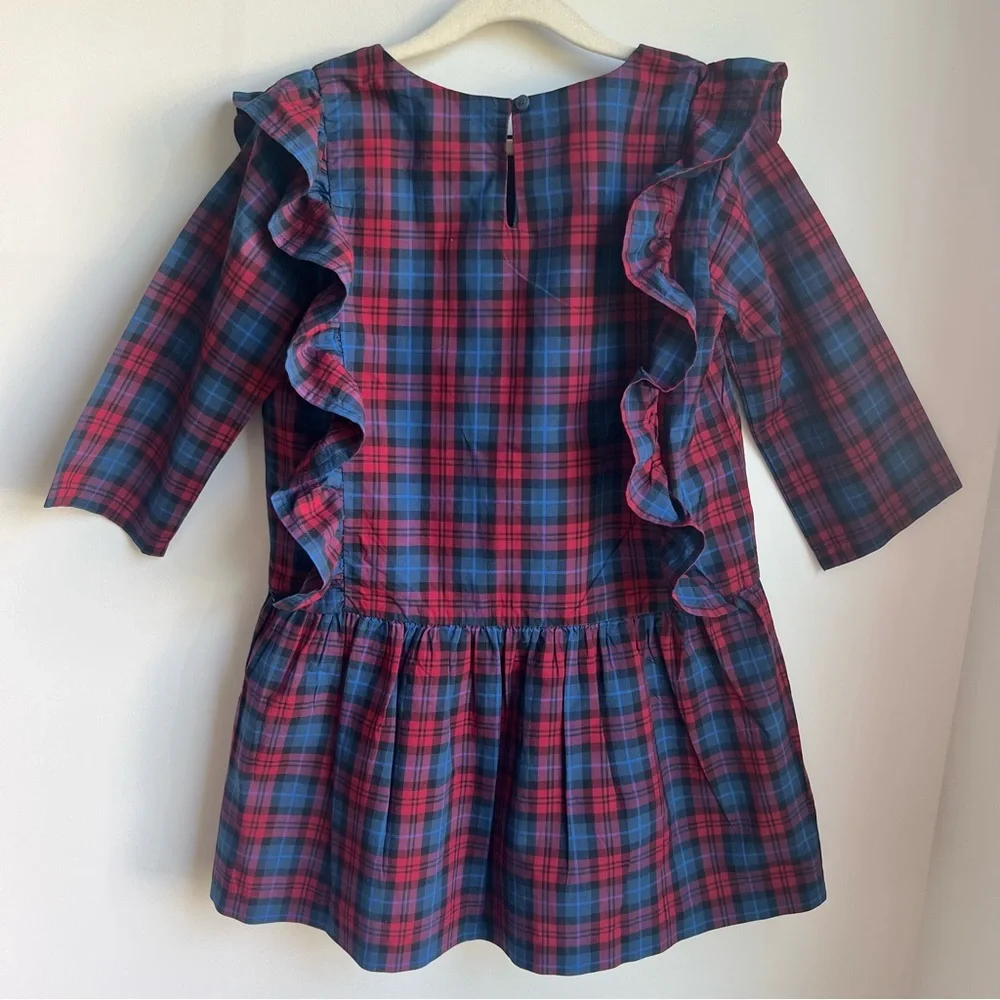 Tea Collection Vibrant Plaid Dress -Size 8 - Picture 4 of 8